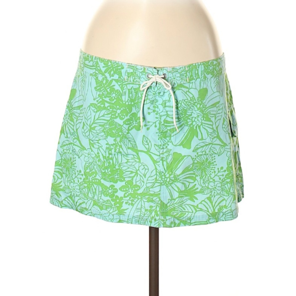 J. Crew Mint Green Floral Mini Skirt